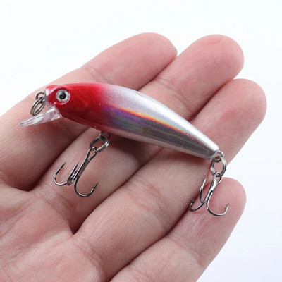 1Gb Minnow zvejas māneklis 5,5 cm 6g vobleris grimstošs plastmasas cietais ēsmas Crankbaits Isca mākslīgais māneklis bass līdakas makšķerēšanas piederumiem