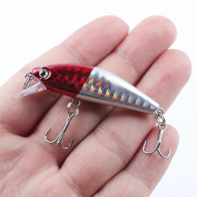1Gb Minnow zvejas māneklis 5,5 cm 6g vobleris grimstošs plastmasas cietais ēsmas Crankbaits Isca mākslīgais māneklis bass līdakas makšķerēšanas piederumiem