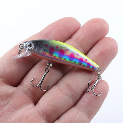 1Gb Minnow zvejas māneklis 5,5 cm 6g vobleris grimstošs plastmasas cietais ēsmas Crankbaits Isca mākslīgais māneklis bass līdakas makšķerēšanas piederumiem