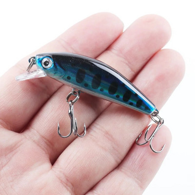 1Gb Minnow zvejas māneklis 5,5 cm 6g vobleris grimstošs plastmasas cietais ēsmas Crankbaits Isca mākslīgais māneklis bass līdakas makšķerēšanas piederumiem