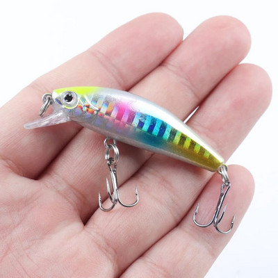 1Gb Minnow zvejas māneklis 5,5 cm 6g vobleris grimstošs plastmasas cietais ēsmas Crankbaits Isca mākslīgais māneklis bass līdakas makšķerēšanas piederumiem