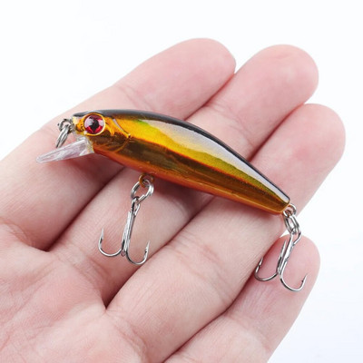 1Gb Minnow zvejas māneklis 5,5 cm 6g vobleris grimstošs plastmasas cietais ēsmas Crankbaits Isca mākslīgais māneklis bass līdakas makšķerēšanas piederumiem