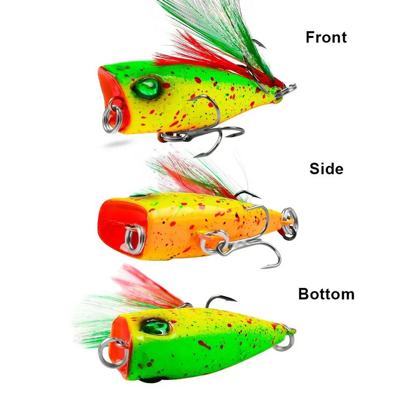 Mini Popper mamci za ribolov 4,3 cm 4 g Topwater tvrdi mamac, umjetni vobleri, plastični Pesca pribor za pecanje, mamac za pecanje, pecanje šarana