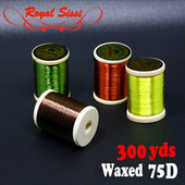 Royal Sissi kuum 75D ülipeen kõrge tõmbetugevusega kärbse sidumisniit puidust pooliga 300yds vahatatud sidumisniit Nymph Dry Wet kärbeste jaoks