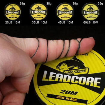 10m Carp Covered Leadcore Wire Fishing Line 25LB 35LB 45LB 60LB Hair Rigs Carp Fishing Braid Line Fishing Line