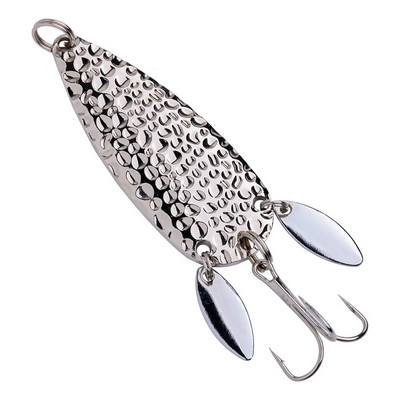 1PC Makšķerēšanas māneklis Metāla karote Spinnerbait Divkārši rotējošas cietas mākslīgās ēsmas 25g Sequin Rotate Lure līdakas basa forelei