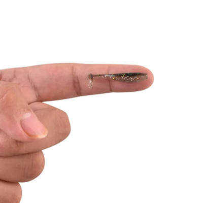 Makšķerēšanas 3cm 4cm 5cm 6cm 7cm PVC mikromīkstie makšķerēšanas mānekļi 10gab