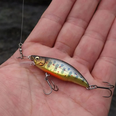 51 mm 52 mm 64 mm Mini tonući mamci za pecanje, Jerkbaits Peche Vobler s umjetnim mamcima za lov pastrve, bas šarana