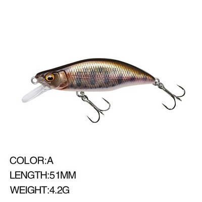 51 mm 52 mm 64 mm Mini tonući mamci za pecanje, Jerkbaits Peche Vobler s umjetnim mamcima za lov pastrve, bas šarana