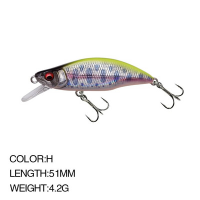 51 mm 52 mm 64 mm Mini tonući mamci za pecanje, Jerkbaits Peche Vobler s umjetnim mamcima za lov pastrve, bas šarana