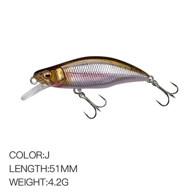51 mm 52 mm 64 mm Mini tonući mamci za pecanje, Jerkbaits Peche Vobler s umjetnim mamcima za lov pastrve, bas šarana