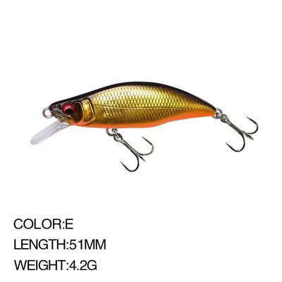 51 mm 52 mm 64 mm Mini tonući mamci za pecanje, Jerkbaits Peche Vobler s umjetnim mamcima za lov pastrve, bas šarana