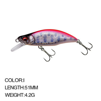 51 mm 52 mm 64 mm Mini tonući mamci za pecanje, Jerkbaits Peche Vobler s umjetnim mamcima za lov pastrve, bas šarana