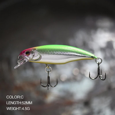51 mm 52 mm 64 mm Mini tonući mamci za pecanje, Jerkbaits Peche Vobler s umjetnim mamcima za lov pastrve, bas šarana