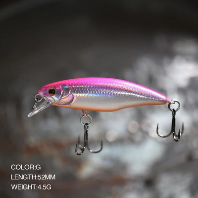 51 mm 52 mm 64 mm Mini tonući mamci za pecanje, Jerkbaits Peche Vobler s umjetnim mamcima za lov pastrve, bas šarana