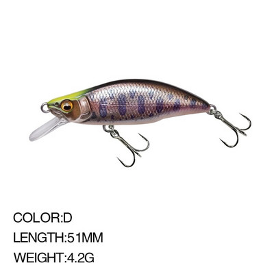 51 mm 52 mm 64 mm Mini tonući mamci za pecanje, Jerkbaits Peche Vobler s umjetnim mamcima za lov pastrve, bas šarana