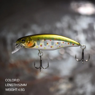 51 mm 52 mm 64 mm Mini tonući mamci za pecanje, Jerkbaits Peche Vobler s umjetnim mamcima za lov pastrve, bas šarana