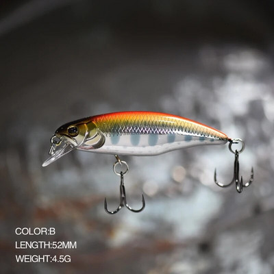 51 mm 52 mm 64 mm Mini tonući mamci za pecanje, Jerkbaits Peche Vobler s umjetnim mamcima za lov pastrve, bas šarana