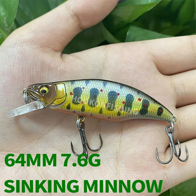 51 mm 52 mm 64 mm Mini tonući mamci za pecanje, Jerkbaits Peche Vobler s umjetnim mamcima za lov pastrve, bas šarana