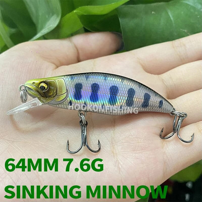 51 mm 52 mm 64 mm Mini tonući mamci za pecanje, Jerkbaits Peche Vobler s umjetnim mamcima za lov pastrve, bas šarana