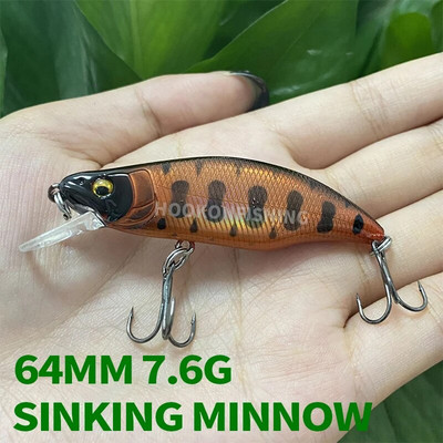 51mm 52mm 64mm Mini Sinking Minnow Fishing Lures Jerkbaits Peche