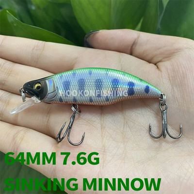 51 mm 52 mm 64 mm Mini tonući mamci za pecanje, Jerkbaits Peche Vobler s umjetnim mamcima za lov pastrve, bas šarana