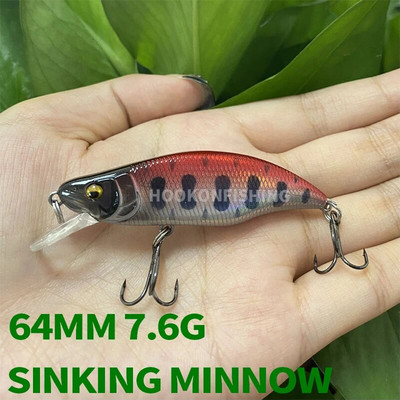 51 mm 52 mm 64 mm Mini tonući mamci za pecanje, Jerkbaits Peche Vobler s umjetnim mamcima za lov pastrve, bas šarana