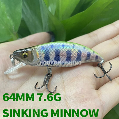 51 mm 52 mm 64 mm Mini tonući mamci za pecanje, Jerkbaits Peche Vobler s umjetnim mamcima za lov pastrve, bas šarana