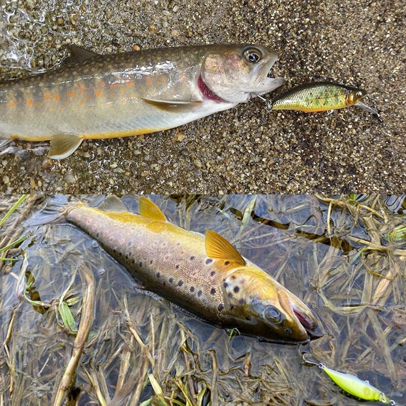 51 mm 52 mm 64 mm Mini tonući mamci za pecanje, Jerkbaits Peche Vobler s umjetnim mamcima za lov pastrve, bas šarana