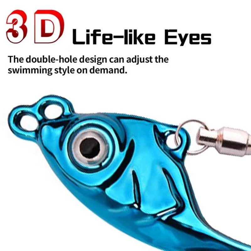 7g 10g 15g 20g Nalucă Spinner Metal VIB Tail Long Momeală Linguriță pentru Bas Păstrăv Știucă Apă dulce Apă sărată Naluci de pescuit de iarnă