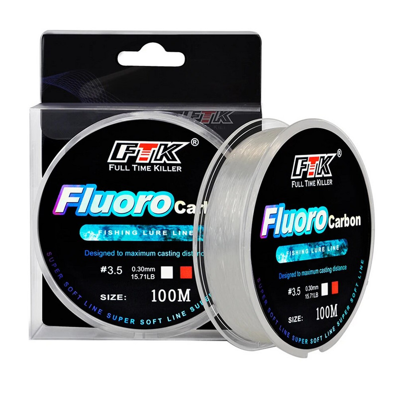100m fluorougljična struna za mamac za ribolov 4.13-34.32LB Leader struna za mušičarenje od karbonskih vlakana Super meka struna Jaka struna za morski ribolov