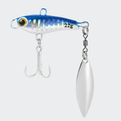 Vruća rasprodaja 10/15/22/35g 3D oči Metal Vib Blade mamac Tonući Vibracijski mamci Umjetna vibracija za pecanje grgeča 5 boja