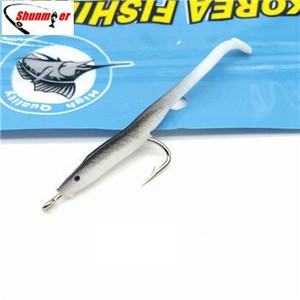 Uudised 10tk/partii 7cm 1g Kalasööt Kalaangerjas valge Sinine Pehmed konksuga söödad Väike kalaangerjas Kunstsööt Pesca Leurre