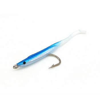 Ειδήσεις 10τμχ/παρτίδα 7cm 1g Fishing Lure Fish Eel Lure λευκό Μπλε μαλακά δολώματα με γάντζο Μικρό ψάρι Χέλι Τεχνητό δόλωμα Pesca Leurre