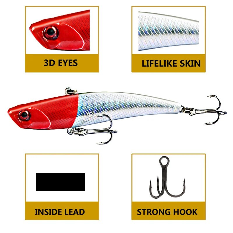 Νέο 9,5 cm 23G Winter Crankbait Wobbler Sinking Fishing Crankbaits Vib Lure Ice Hard Lure Mini Wobblers Crankbait Se Uelo Pesca