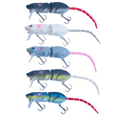 15.5CM примамка за мишка Изкуствена пластмасова примамка за мишка Риболовна примамка Swimbait Плъх Щука Bass Minnow Floatingbaits Аксесоари за риболовни принадлежности