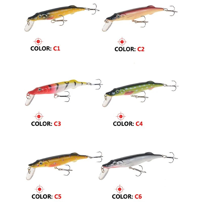 Vobleri Jerkbait 6 krāsas 8.5cm 6.2g Hard Bait Small Minnow Crank Makšķerēšanas mānekļi Bass Fresh Salt Water Tackle Grimšanas māneklis Mini