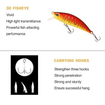 1 τμχ 5 g 5cm Minnow Fishing Lures Full Water Τεχνητό μικρό δόλωμα Wobbler Fake Hrad Bait for Carp Fishing Tackle Pesca Accesories