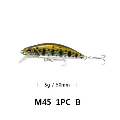 1gab 5g 5cm Minnow zvejas lures Full Water Artificial Small Bait Wobbler Fake Hrad Bait for karpu makšķerēšanas piederumi Pesca Accesories