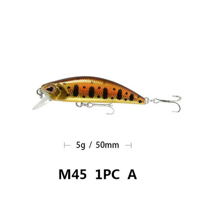 1gab 5g 5cm Minnow zvejas lures Full Water Artificial Small Bait Wobbler Fake Hrad Bait for karpu makšķerēšanas piederumi Pesca Accesories