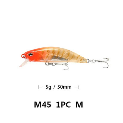 1gab 5g 5cm Minnow zvejas lures Full Water Artificial Small Bait Wobbler Fake Hrad Bait for karpu makšķerēšanas piederumi Pesca Accesories