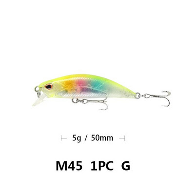 1gab 5g 5cm Minnow zvejas lures Full Water Artificial Small Bait Wobbler Fake Hrad Bait for karpu makšķerēšanas piederumi Pesca Accesories