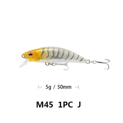 1gab 5g 5cm Minnow zvejas lures Full Water Artificial Small Bait Wobbler Fake Hrad Bait for karpu makšķerēšanas piederumi Pesca Accesories