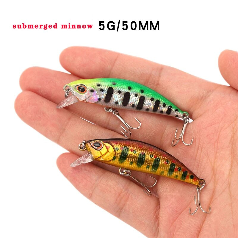 1gab 5g 5cm Minnow zvejas lures Full Water Artificial Small Bait Wobbler Fake Hrad Bait for karpu makšķerēšanas piederumi Pesca Accesories