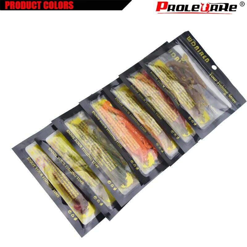 10 τμχ/Παρτίδα Swivel Worms Soft Fishing Lures 6,5cm 1,3g Jig Wobblers Bass Shrimp Fishy Smell Silicone Artificial Bait Pesca Tackle