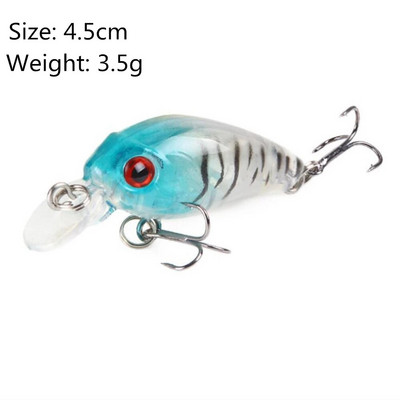 1tk Crankbait-püügilant 5cm 7,2g ujuv vändaga voobler Isca tehisbass haug Hard Bait Pesca Jaapani kalastustarbed