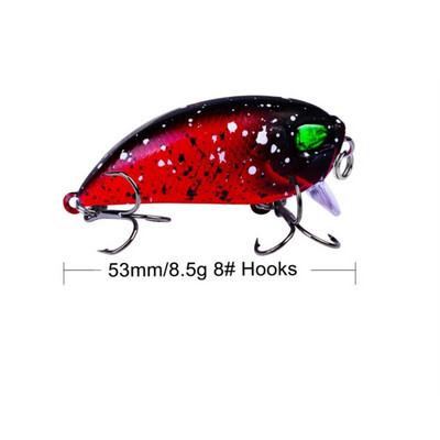 1tk Crankbait-püügilant 5cm 7,2g ujuv vändaga voobler Isca tehisbass haug Hard Bait Pesca Jaapani kalastustarbed