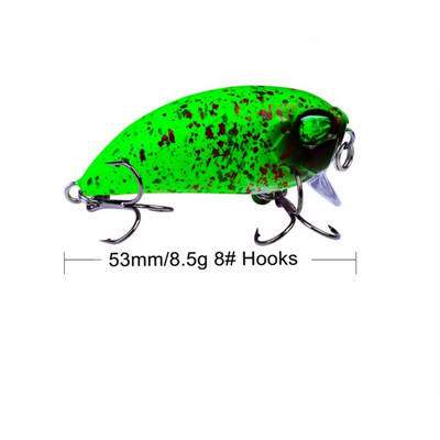 1tk Crankbait-püügilant 5cm 7,2g ujuv vändaga voobler Isca tehisbass haug Hard Bait Pesca Jaapani kalastustarbed