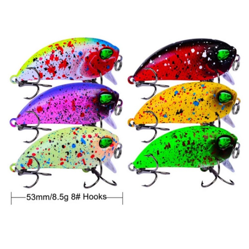 1tk Crankbait-püügilant 5cm 7,2g ujuv vändaga voobler Isca tehisbass haug Hard Bait Pesca Jaapani kalastustarbed