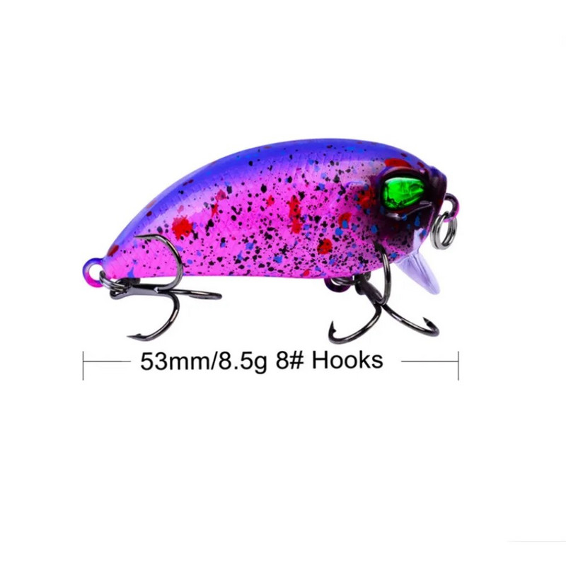 1tk Crankbait-püügilant 5cm 7,2g ujuv vändaga voobler Isca tehisbass haug Hard Bait Pesca Jaapani kalastustarbed